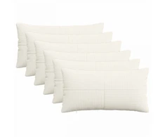 Pagalvėlės užvalkalas 6 pcs ALMELO Kreminė 40 x 70 cm mančester