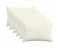 Pagalvėlės užvalkalas 6 pcs ALMELO Kreminė 50 x 75 cm mančester