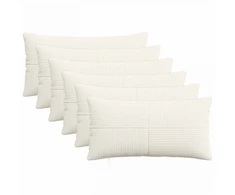 Pagalvėlės užvalkalas 6 pcs ALMELO Kreminė 40 x 80 cm mančester