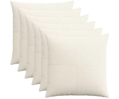 Pagalvėlės užvalkalas 6 pcs ALMELO Kreminė 65 x 65 cm mančester