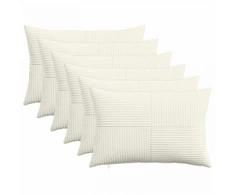 Pagalvėlės užvalkalas 6 pcs ALMELO Kreminė 40 x 60 cm mančester