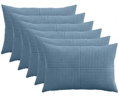Pagalvėlės užvalkalas 6 pcs ALMELO Mėlyna 40 x 60 cm mančester