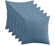 Pagalvėlės užvalkalas 6 pcs ALMELO Mėlyna 30 x 30 cm mančester