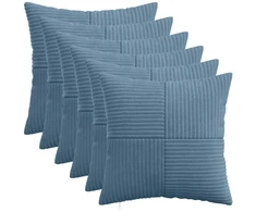 Pagalvėlės užvalkalas 6 pcs ALMELO Mėlyna 45 x 45 cm mančester