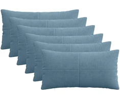 Pagalvėlės užvalkalas 6 pcs ALMELO Mėlyna 40 x 70 cm mančester