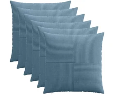 Pagalvėlės užvalkalas 6 pcs ALMELO Mėlyna 60 x 60 cm mančester