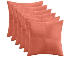 Pagalvėlės užvalkalas 6 pcs ALMELO Raudona oranžinė 40 x 40 cm