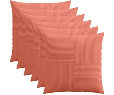 Pagalvėlės užvalkalas 6 pcs ALMELO Raudona oranžinė 60 x 60 cm