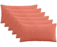 Pagalvėlės užvalkalas 6 pcs ALMELO Raudona oranžinė 40 x 80 cm