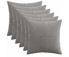 Pagalvėlės užvalkalas 6 pcs ALMELO Šviesiai pilka 50 x 50 cm