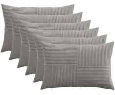 Pagalvėlės užvalkalas 6 pcs ALMELO Šviesiai pilka 50 x 75 cm