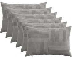 Pagalvėlės užvalkalas 6 pcs ALMELO Šviesiai pilka 40 x 60 cm