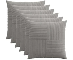 Pagalvėlės užvalkalas 6 pcs ALMELO Šviesiai pilka 70 x 70 cm