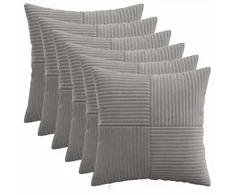 Pagalvėlės užvalkalas 6 pcs ALMELO Šviesiai pilka 45 x 45 cm