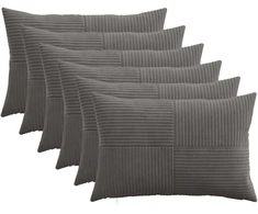 Pagalvėlės užvalkalas 6 pcs ALMELO Tamsiai pilka 50 x 75 cm
