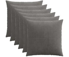 Pagalvėlės užvalkalas 6 pcs ALMELO Tamsiai pilka 80 x 80 cm