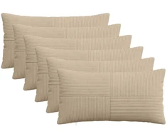 Pagalvėlės užvalkalas 6 pcs ALMELO Taupe 40 x 70 cm mančester
