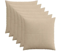 Pagalvėlės užvalkalas 6 pcs ALMELO Taupe 55 x 55 cm mančester