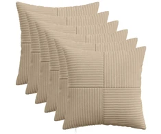 Pagalvėlės užvalkalas 6 pcs ALMELO Taupe 40 x 40 cm mančester