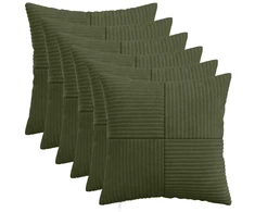 Pagalvėlės užvalkalas 6 pcs ALMELO Žalia 35 x 35 cm mančester