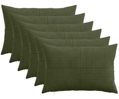 Pagalvėlės užvalkalas 6 pcs ALMELO Žalia 30 x 50 cm mančester