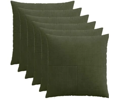 Pagalvėlės užvalkalas 6 pcs ALMELO Žalia 55 x 55 cm mančester