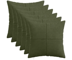 Pagalvėlės užvalkalas 6 pcs ALMELO Žalia 30 x 30 cm mančester
