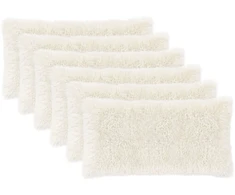 Pagalvėlės užvalkalas 6 pcs HEERLEN Balta 40 x 80 cm PV pūkinis