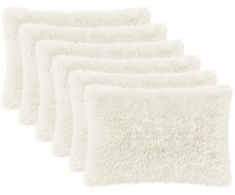 Pagalvėlės užvalkalas 6 pcs HEERLEN Balta 50 x 80 cm PV pūkinis