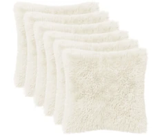 Pagalvėlės užvalkalas 6 pcs HEERLEN Balta 50 x 50 cm PV pūkinis