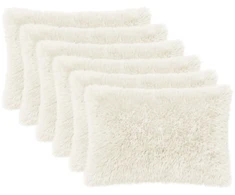 Pagalvėlės užvalkalas 6 pcs HEERLEN Balta 50 x 70 cm PV pūkinis