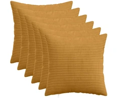 Pagalvėlės užvalkalas 6 pcs HEERLEN Geltona 40 x 40 cm