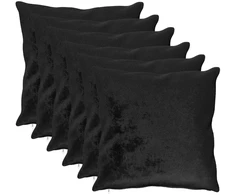 Pagalvėlės užvalkalas 6 pcs HEERLEN Juoda 65 x 65 cm Flanelė