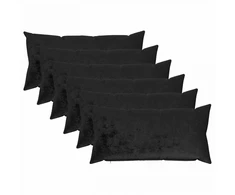 Pagalvėlės užvalkalas 6 pcs HEERLEN Juoda 40 x 80 cm Flanelė