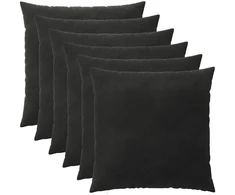 Pagalvėlės užvalkalas 6 pcs HEERLEN Juoda 65 x 65 cm Aksomas