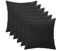 Pagalvėlės užvalkalas 6 pcs HEERLEN Juoda 30 x 30 cm Aksomas