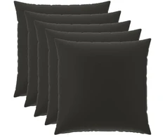 Pagalvėlės užvalkalas 6 pcs HEERLEN Juoda 80 x 80 cm