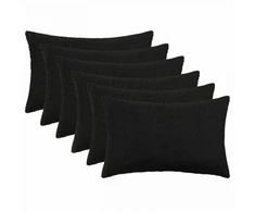 Pagalvėlės užvalkalas 6 pcs HEERLEN Juoda 30 x 50 cm Bouclé