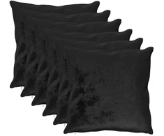 Pagalvėlės užvalkalas 6 pcs HEERLEN Juoda 70 x 70 cm Flanelė