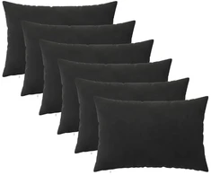 Pagalvėlės užvalkalas 6 pcs HEERLEN Juoda 30 x 50 cm Aksomas