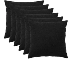 Pagalvėlės užvalkalas 6 pcs HEERLEN Juoda 65 x 65 cm Bouclé