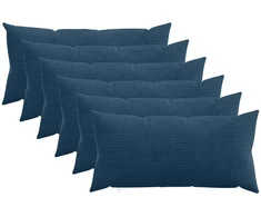 Pagalvėlės užvalkalas 6 pcs HEERLEN Jūrinė mėlyna 40 x 80 cm