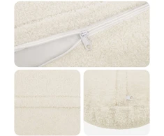 Pagalvėlės užvalkalas 6 pcs HEERLEN Kreminė Ø 30 cm Bouclé
