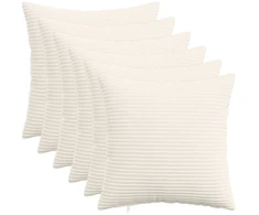 Pagalvėlės užvalkalas 6 pcs HEERLEN Kreminė 30 x 30 cm
