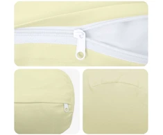 Pagalvėlės užvalkalas 6 pcs HEERLEN Kreminė Ø 15 x 40 cm
