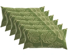Pagalvėlės užvalkalas 6 pcs HEERLEN Lapų dizainas 40 x 80 cm