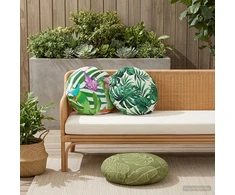 Pagalvėlės užvalkalas 6 pcs HEERLEN Lapų raštas Ø 60 cm