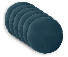Pagalvėlės užvalkalas 6 pcs HEERLEN Mėlyna Ø 40 cm Aksomas