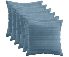 Pagalvėlės užvalkalas 6 pcs HEERLEN Mėlyna 45 x 45 cm mančester