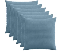 Pagalvėlės užvalkalas 6 pcs HEERLEN Mėlyna 55 x 55 cm mančester